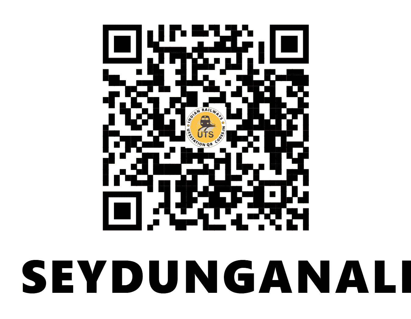 UTS QR Code for SEYDUNGANALLUR - SDNR (SR - TAMIL NADU)